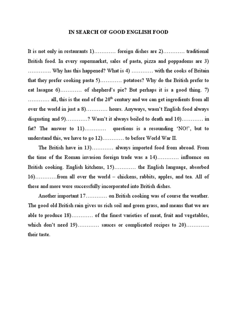 In Search Of Good English Food 3 03 PDF British Cuisine American