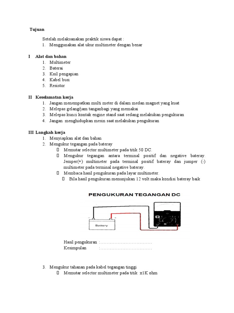 Job Sheet 4 Multimeter | PDF