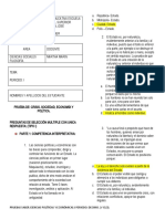 Respuestas. Pruebas Saber. Ciencias Politicas y Económicas. Decimo. I Periodo .Nocturno