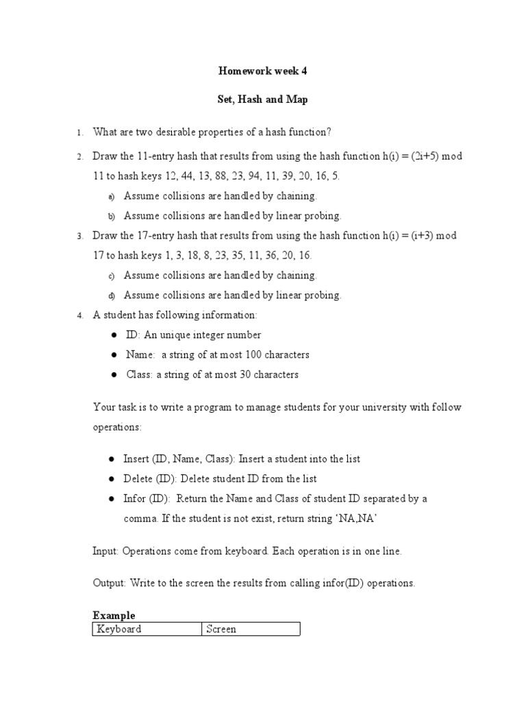 Hash Functions and Student Management Program | PDF | Teaching Methods ...