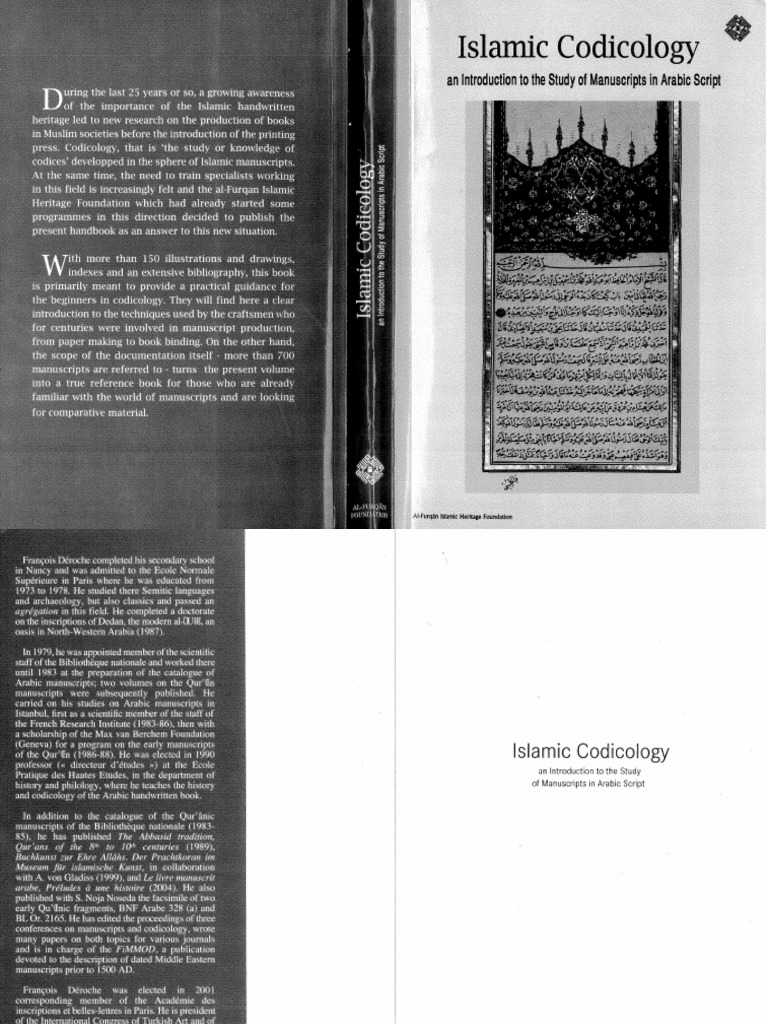 Islamic Codicology: An Introduction To The Study of Manuscripts in Arabic  Script | PDF | Manuscript | Codex