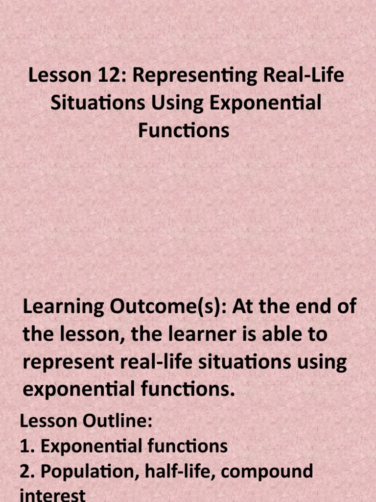Exponential Functions in Real Life | PDF | Pi | Exponential Function