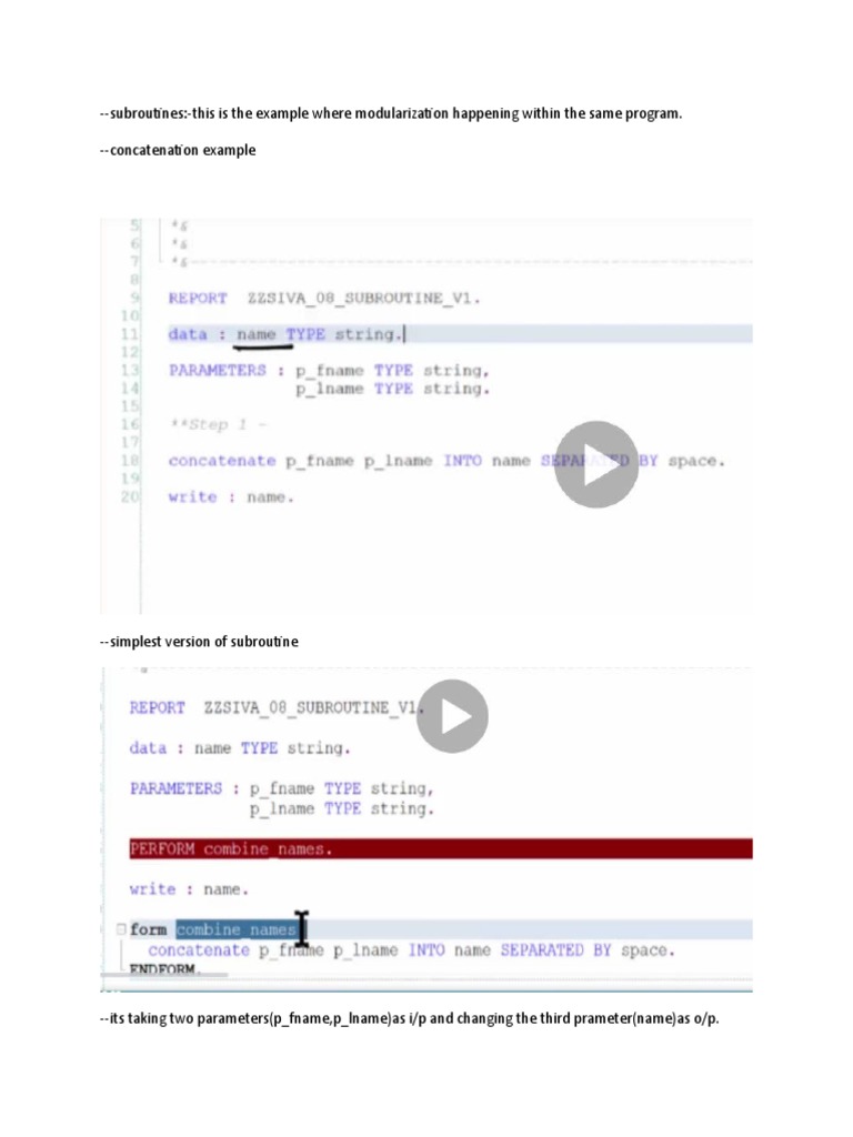 Subroutines:-This Is The Example Where Modularization Happening Within ...