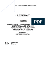 Importanta Cunoașterii Sensului Spiritual Al SF Cruci În Activitatea Cât Și În Viața Asistentului Medical