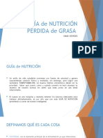 GUÍA de NUTRICIÓN PÉRDIDA de GRASA