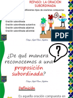 Grado Octavo Repaso Oraciones Subordinadas