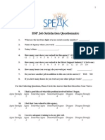 DSP Job Satisfaction Questionnaire