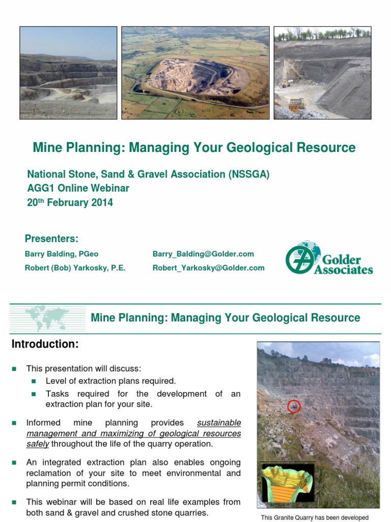 Effective Mine Planning Strategies | PDF | Construction Aggregate ...