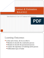 Introduction To Law of Contract & Estimation