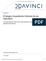 El Tatuaje y La Pandemia - Historias de Una Subcultura - Prodavinci