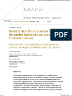 Caracterización Mecánica de Piezas de Adobe Fabricado en La Región de Tuxtla Gutiérrez