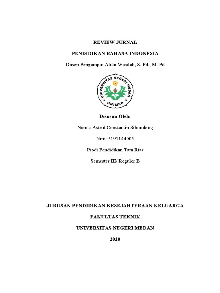 Review Jurnal Pendidikan Bahasa Indonesia | PDF