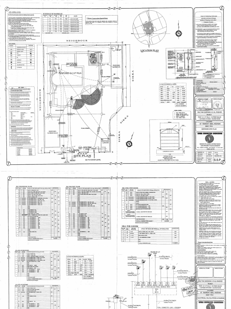 Electrical Drawing FOR SINGLE VILLA | PDF