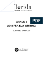 Grade 8 2018 Fsa Ela Writing: Scoring Sampler