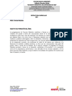 Formato Estructura Curricular CIENCIAS N.