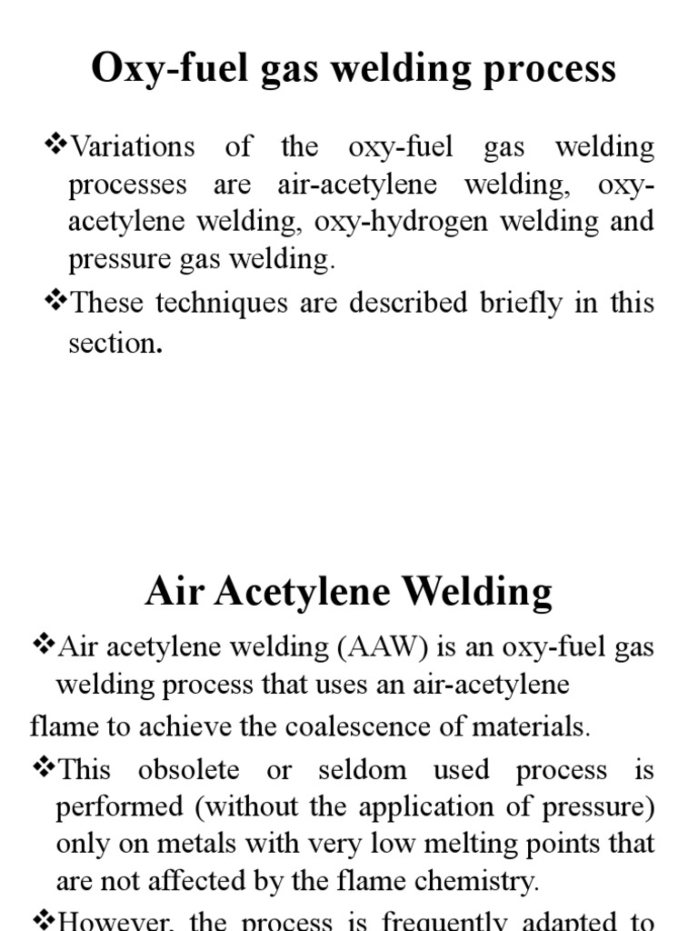 OxyFuel Gas Welding Process PDF Soldering Solder