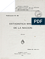 Estadística Minera de la Nación, año 1930