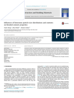 Influences of Limestone Particle Size Distributions and Contents on Blended Cements Properties (1)