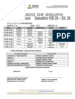 Horarios 2o Semestre Matutino