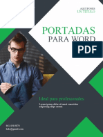 Caratula de Word Profesional de Color Verde y Negro