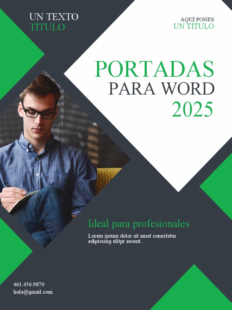Caratula de Word Profesional de Color Verde y Negro | PDF