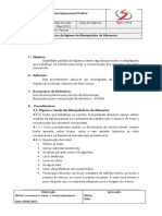 POP 001 Cozinha Higiene e Manipulação de Alimentos