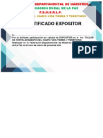 Certificado Expositor