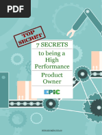 7 Secrets To Being A High Performance Product Owner