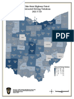 Ohio State Highway Patrol Distracted Driving Violations 2021 YTD