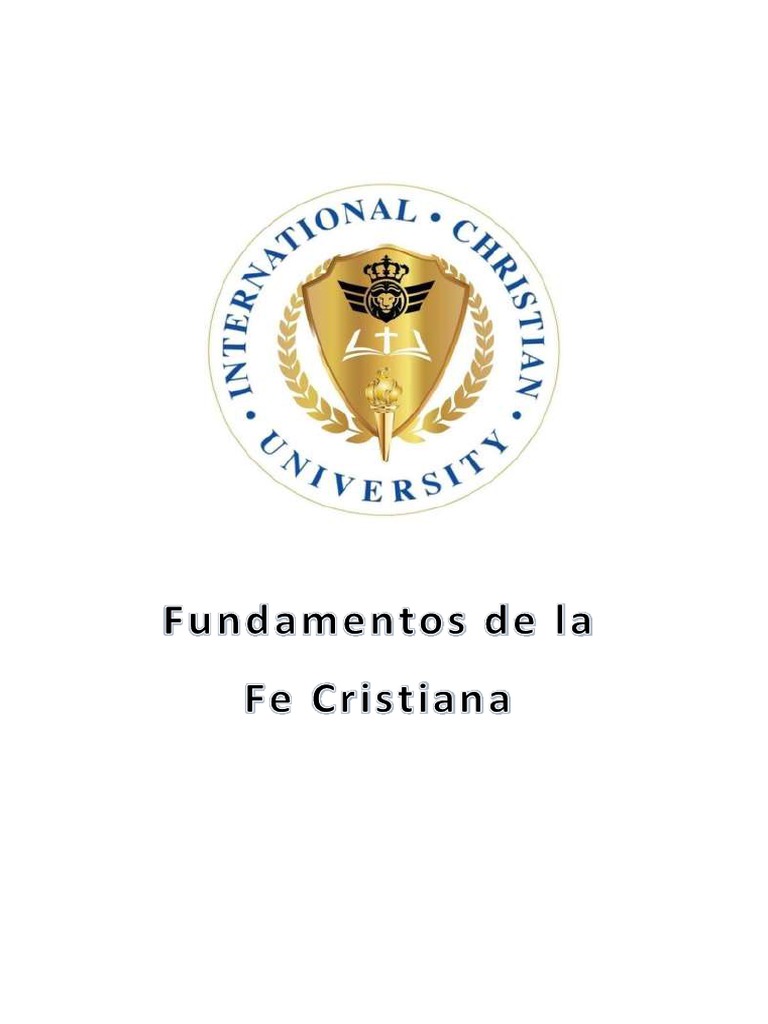 Fundamentos de la Fe Cristiana | PDF | Trinidad | Biblia