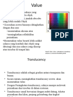 Value, Transulensi, Colour (Hue) Relationship