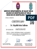 Certificado: Dr. Delgadillo Rocha Guillermo