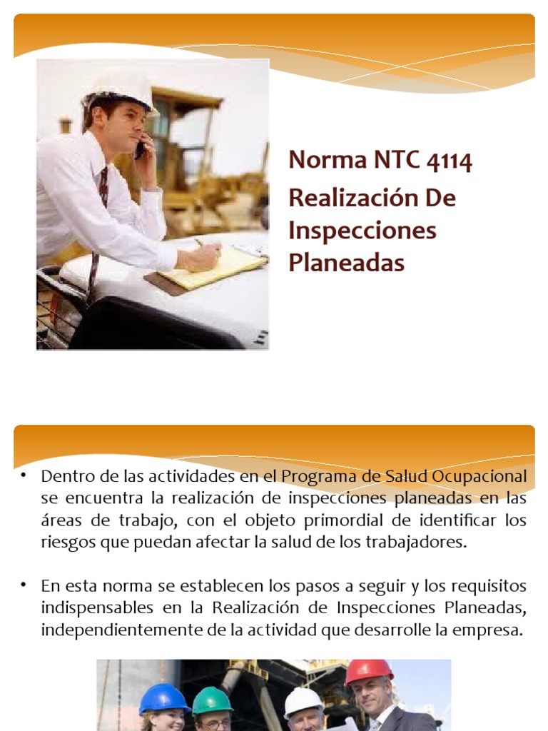 NTC 4114 Realicacion de Inpecciones Planeadas | PDF | Seguridad y salud ...