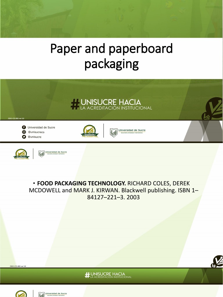 Packaging of Food in Paperboard Containers - 2020 | PDF | Paperboard ...