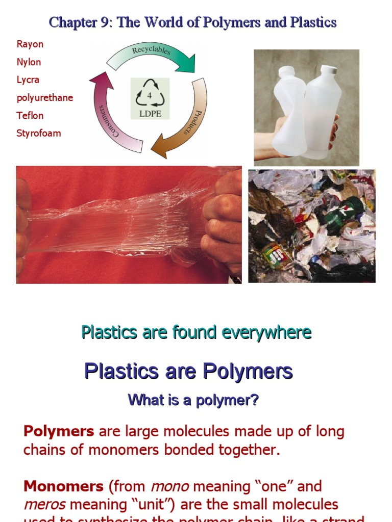 Chapter 9: The World of Polymers and Plastics | PDF | Polymers | Elastomer