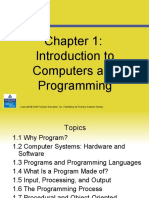 Introduction To Computers and Programming