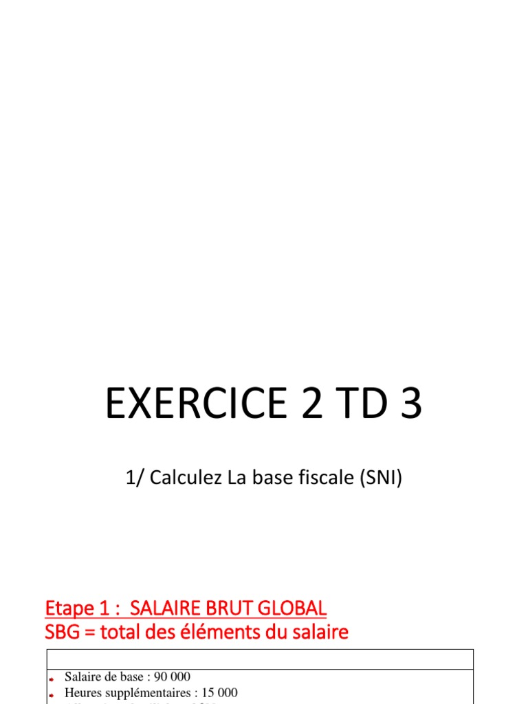 Corrigé de l'Exercice 2 TD 3 | PDF