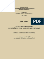 Abrasax Ausgewahlte Papyri Religiosen Und Magischen Inhal