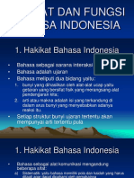 HAKIKAT, FUNGSI, DAN RAGAM BAHASA INDONESIA