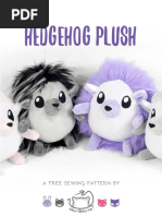 Hedgehog Plush Sewing Pattern