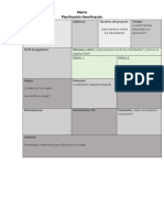 Planificación de una matriz de gamificación