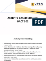 BACT 302 Activity Based Costing