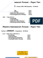 Essay: Physics Assessment Format - Paper Two