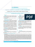 Esquema completo de vacunación en niños hospitalizados