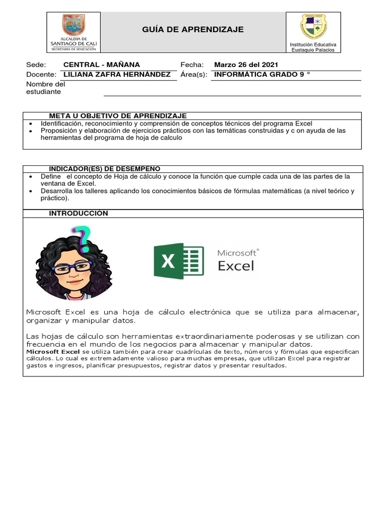 Guía Básica de Microsoft Excel | PDF | Microsoft Excel | Hoja de cálculo