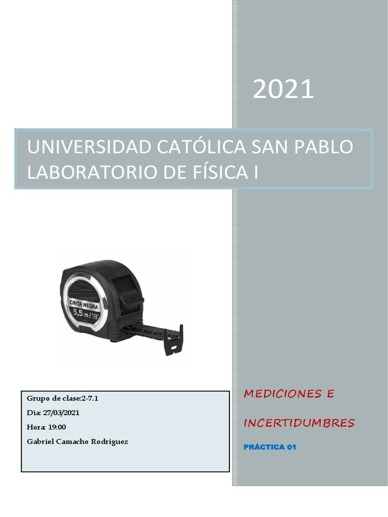 Incertidumbre en Mediciones de Laboratorio | PDF | Incertidumbre | Medición
