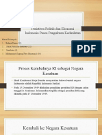 Peristiwa Politik Dan Ekonomi Indonesia Pasca Pengakuan Kedaulatan