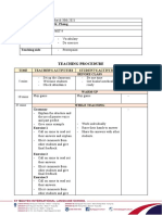 Teaching Procedure: Teacher Mr. Phong Level Lesson Teaching Objectives