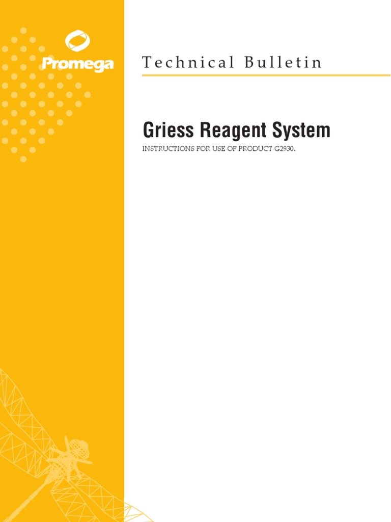 Griess Reagent System Technical Bulletin Download Free PDF