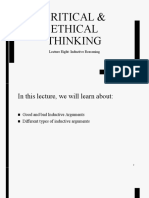 Critical & Ethical Thinking: Lecture Eight: Inductive Reasoning